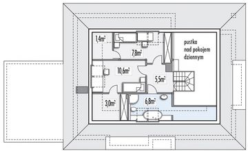 Poddasze projektu - Alabama 2D 2-garaże