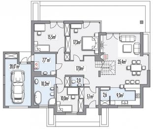 Parter projektu - Alabama 2C garaż