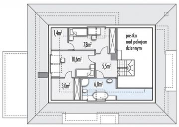 Poddasze projektu - Alabama 2A wiata