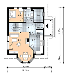 Parter projektu - L-58 Dom zimowa murowany