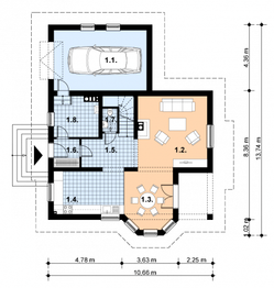 Parter projektu - A-123 Dom tradycyjny