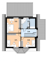 Poddasze projektu - A-120 Dom tradycyjny