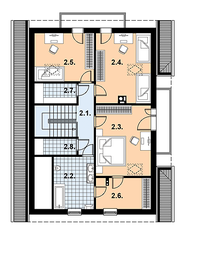 Poddasze projektu - L-72 Dom wiosenna murowany