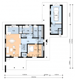 Parter projektu - A-121 Dom tradycyjny