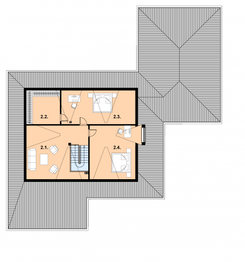 Poddasze projektu - A-121 Dom tradycyjny