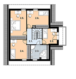 Poddasze projektu - L-73 Dom tradycyjny