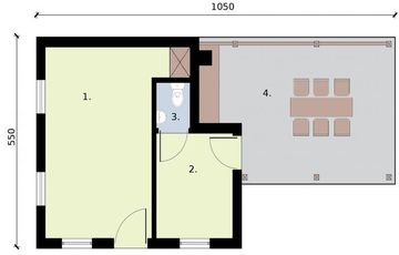 Parter projektu - G312 budynek gospodarczy szkielet drewniany bez bramy