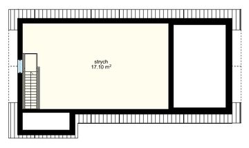 Poddasze projektu - Garaż GW-3