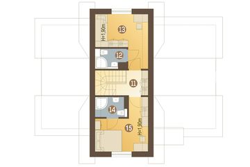 Poddasze projektu - Artur III z garażem 1-st. [A]