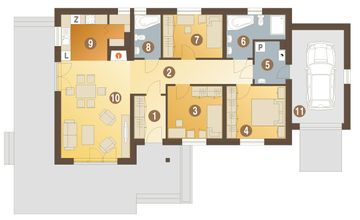 Parter projektu - Dawid z garażem 1-st. [A]