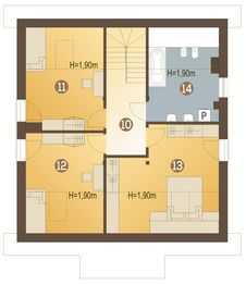 Poddasze projektu - Jarząbek II z garażem 1-st. [A]
