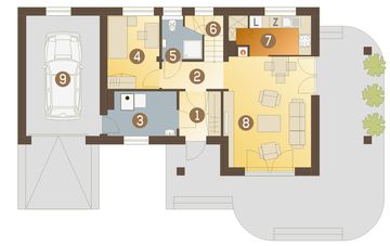 Parter projektu - Ogi z garażem 1-st. [A]