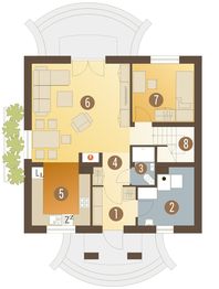 Parter projektu - Szafir bez garażu [B]