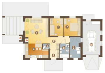 Parter projektu - Michał z garażem 1-st. [A]