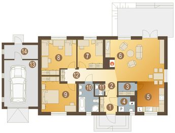 Parter projektu - Filipek z garażem 1-st. [A2]