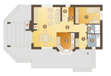 Parter projektu - Agatka II trend bez garażu [B]