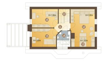 Poddasze projektu - Agatka II trend bez garażu [B]