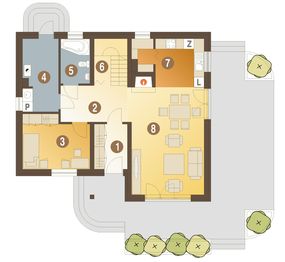 Parter projektu - Sabina II bez garażu [B]