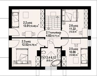 Poddasze projektu - Zawoja średnia mc