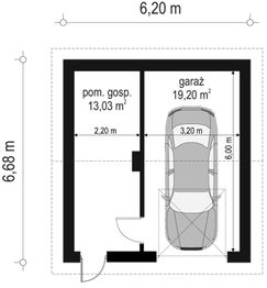 Parter projektu - Garaż BG02