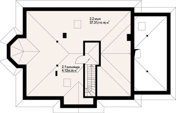 Poddasze projektu - Zadębie Średnie z garażem Mc