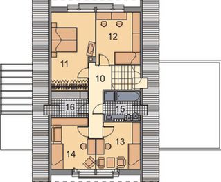 Piętro 1 projektu - WM21 Podcieniowy