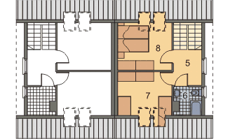 Poddasze projektu - Bliźniak B02 Czyżyk