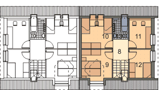 Poddasze projektu - Bliźniak B01a Sówka