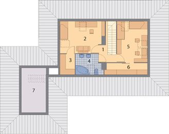 Piętro 1 projektu - WM05 Piecuszek