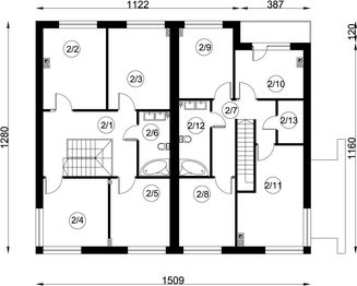 Piętro 1 projektu - B-121