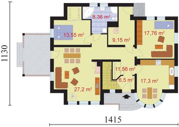 Parter projektu - Merlo dom dwurodzinny