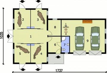 Parter projektu - S13 Stajnia dla koni - 4 boksy