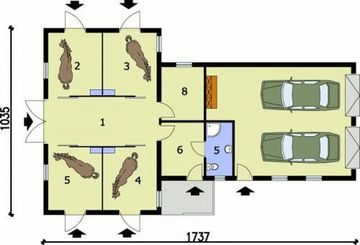 Parter projektu - S14 Stajnia dla koni - 4 boksy