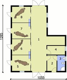 Parter projektu - S16 Stajnia dla koni - 4 boksy
