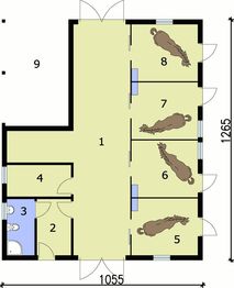 Parter projektu - S17 Stajnia dla koni - 4 boksy