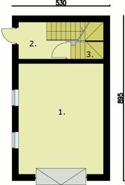 Parter projektu - G4 garaż jednostanowiskowy z poddaszem