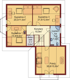 Poddasze projektu - Domek Dębowy (027 SK)