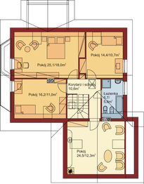 Poddasze projektu - Domek Modrzewiowy + W (007 BT)