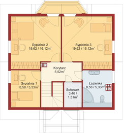 Poddasze projektu - Domek Zimowy (023SK)