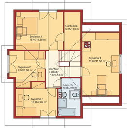 Poddasze projektu - Domek Wrzosowy (033 SK)