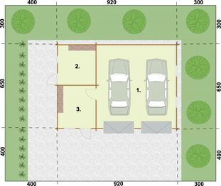 Parter projektu - G84 budynek gospodarczy z bali drewnianych