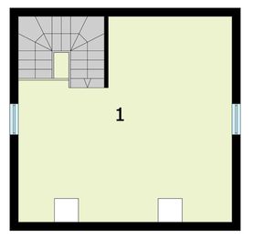 Poddasze projektu - G297 budynek gospodarczy