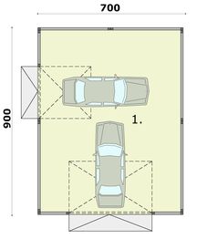 Parter projektu - GB20 projekt budynku gospodarczego