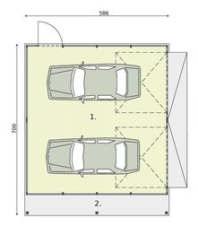 Parter projektu - GB23 projekt budynku gospodarczego