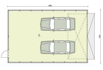 Parter projektu - GB24 projekt budynku gospodarczego
