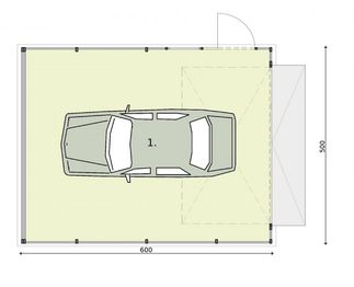 Parter projektu - GB25 projekt budynku gospodarczego