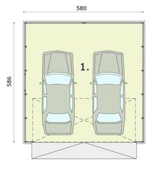 Parter projektu - GB22 Garaż blaszany dwustanowiskowy