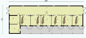 Parter projektu - S36 Stajnia angielska dla koni - 6 boksów