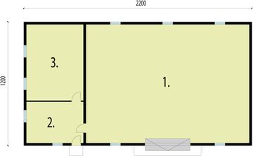 Parter projektu - G237 garaż / magazyn z pomieszczeniami gospodarczymi