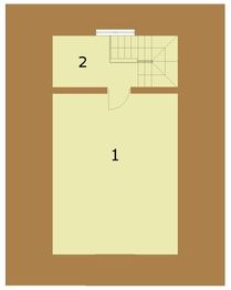 Poddasze projektu - G4 z bali drewnianych, garaż jednostanowiskowy z poddaszem
